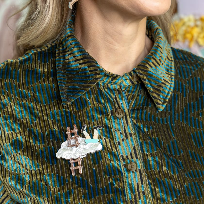 On to the next Land! Brooch BookGeek