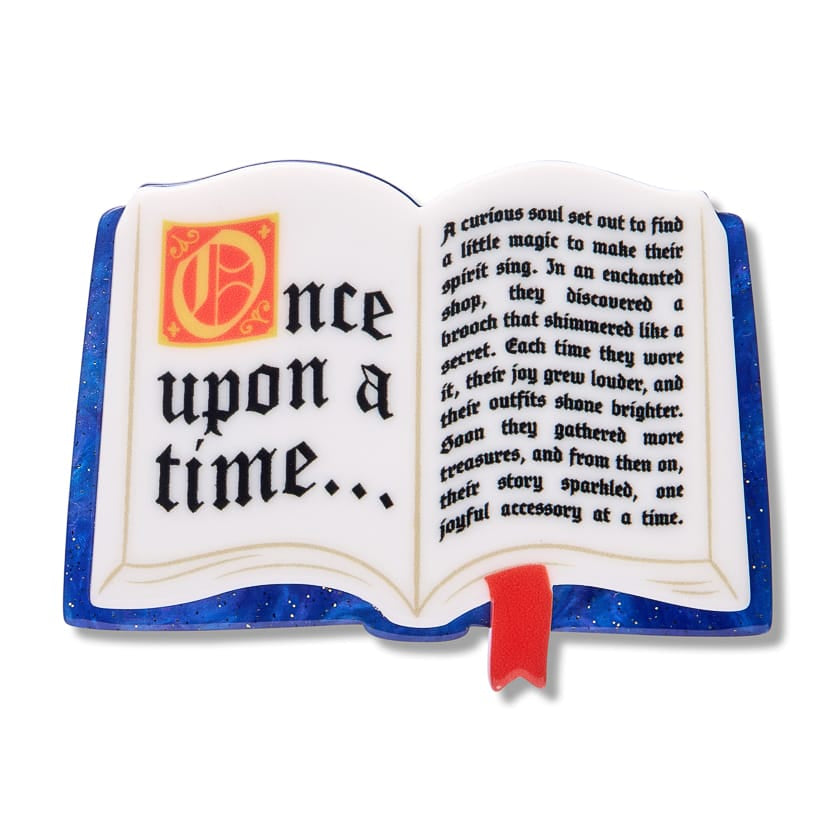Open Book Simplified Mini Brooch BookGeek
