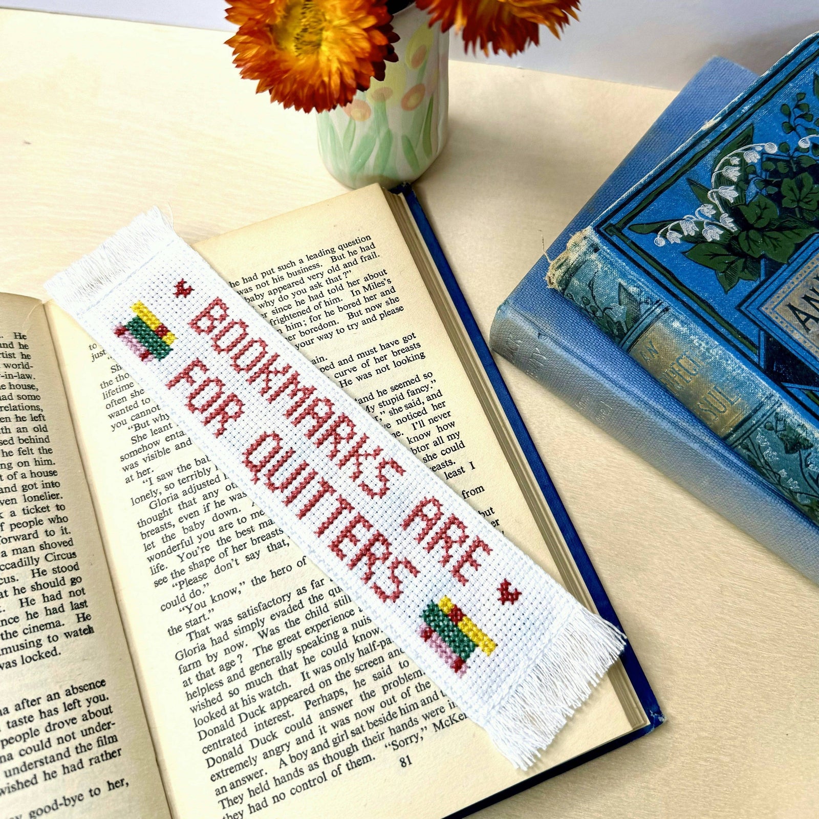 Page Tease Counted Cross Stitch Bookmark Kit BookGeek