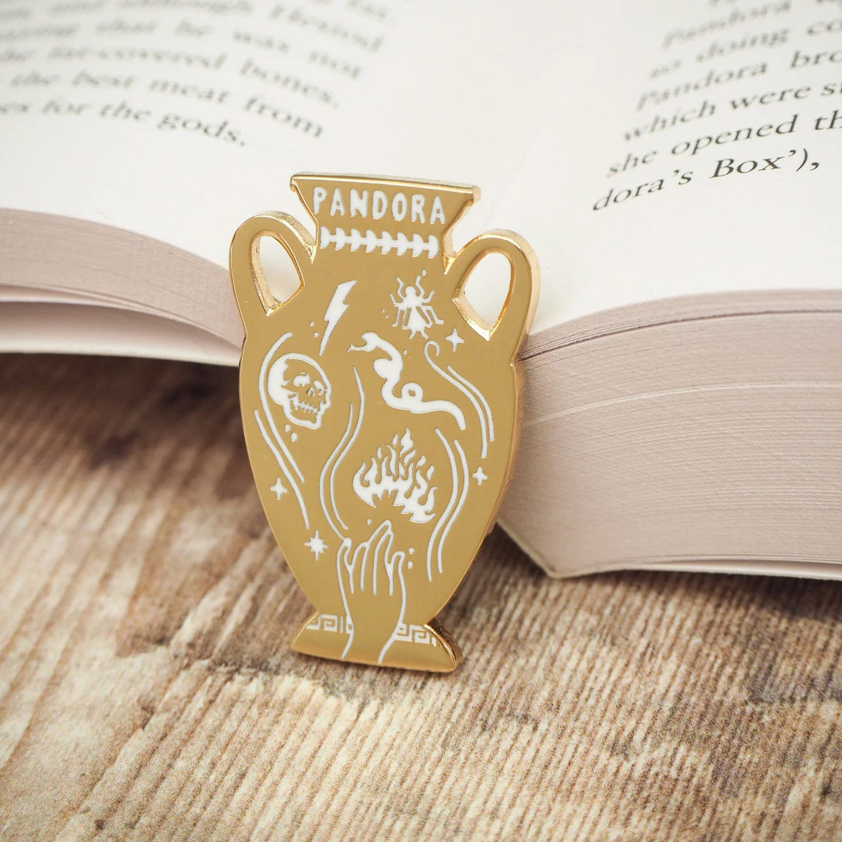 Pandora's Jar Enamel Pin BookGeek