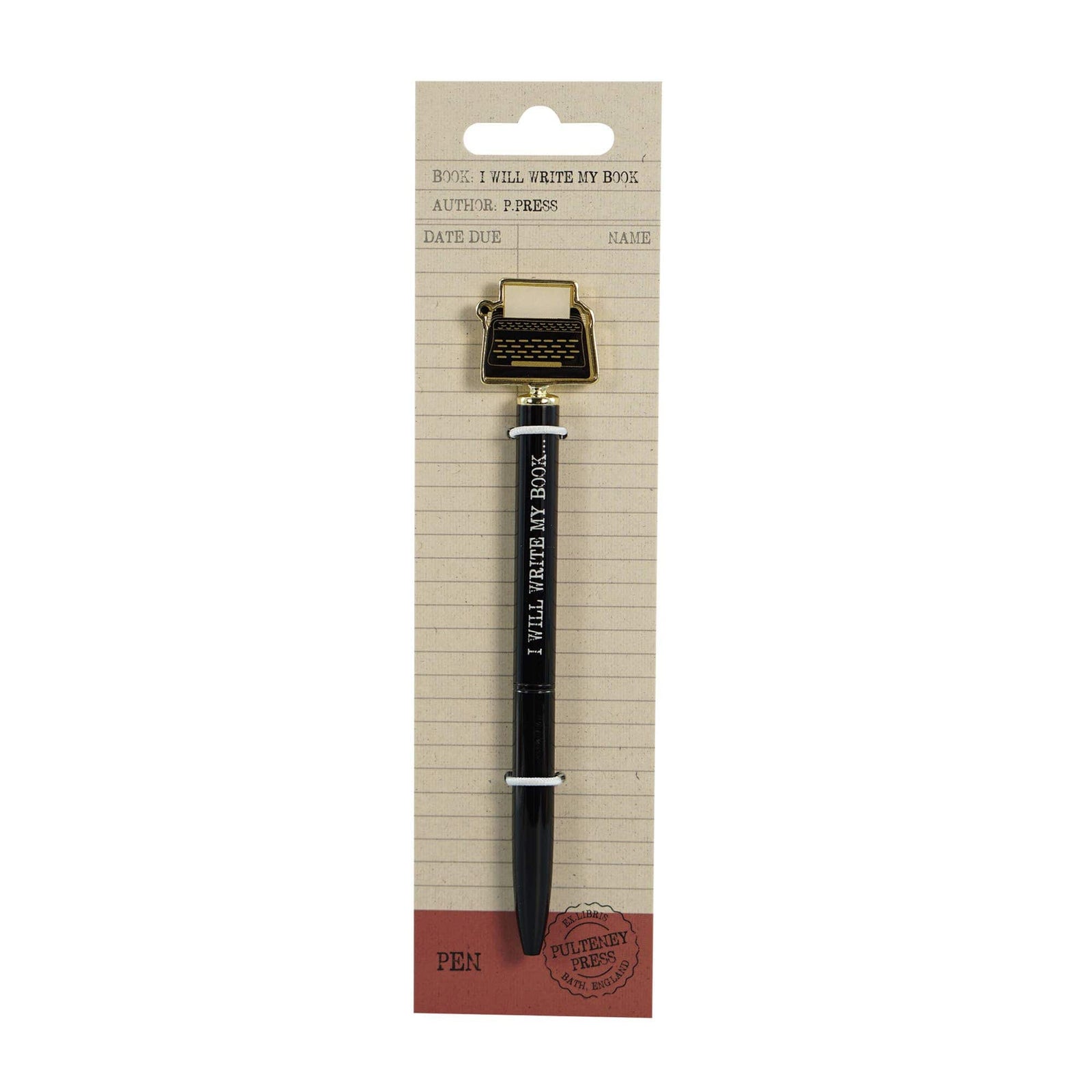 Pen Metal 2D Topper - Pulteney Press  (I Will Write My Book) BookGeek