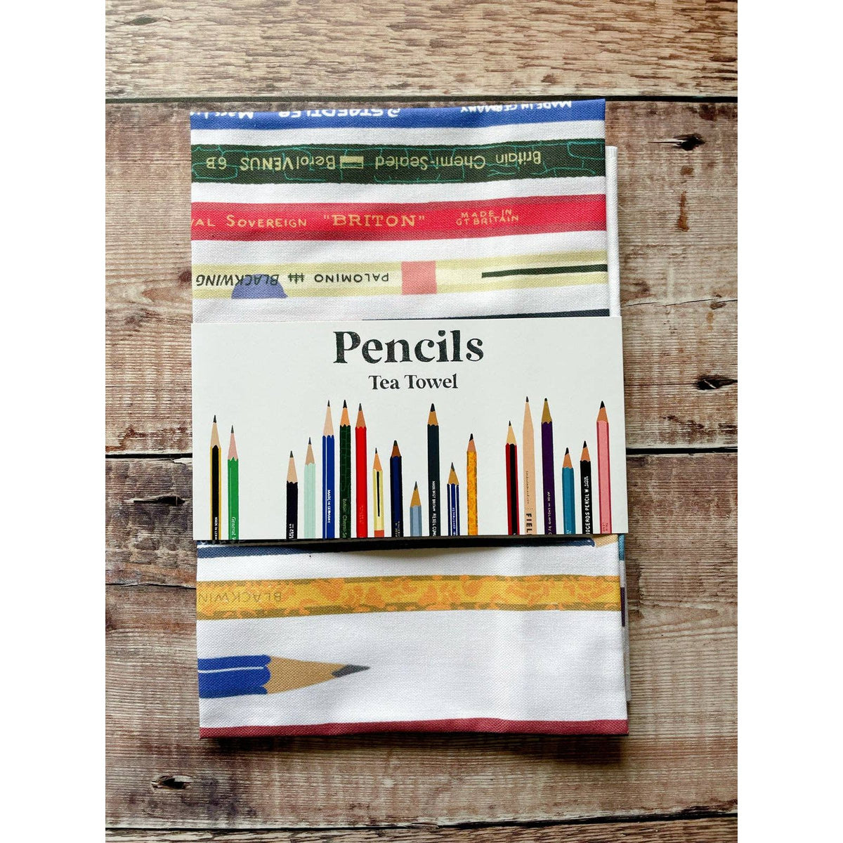 Pencil collection - tea towel BookGeek