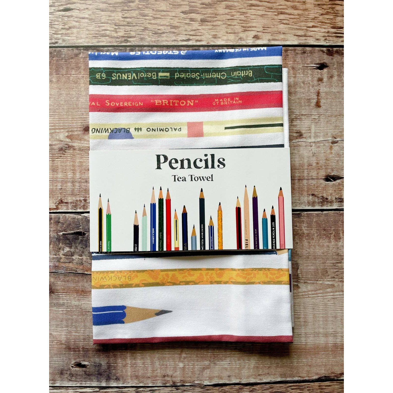 Pencil collection - tea towel BookGeek