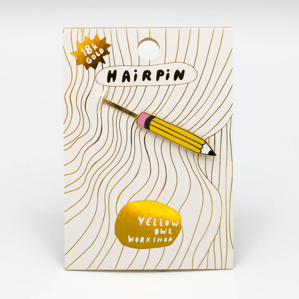 Pencil Hairpin BookGeek