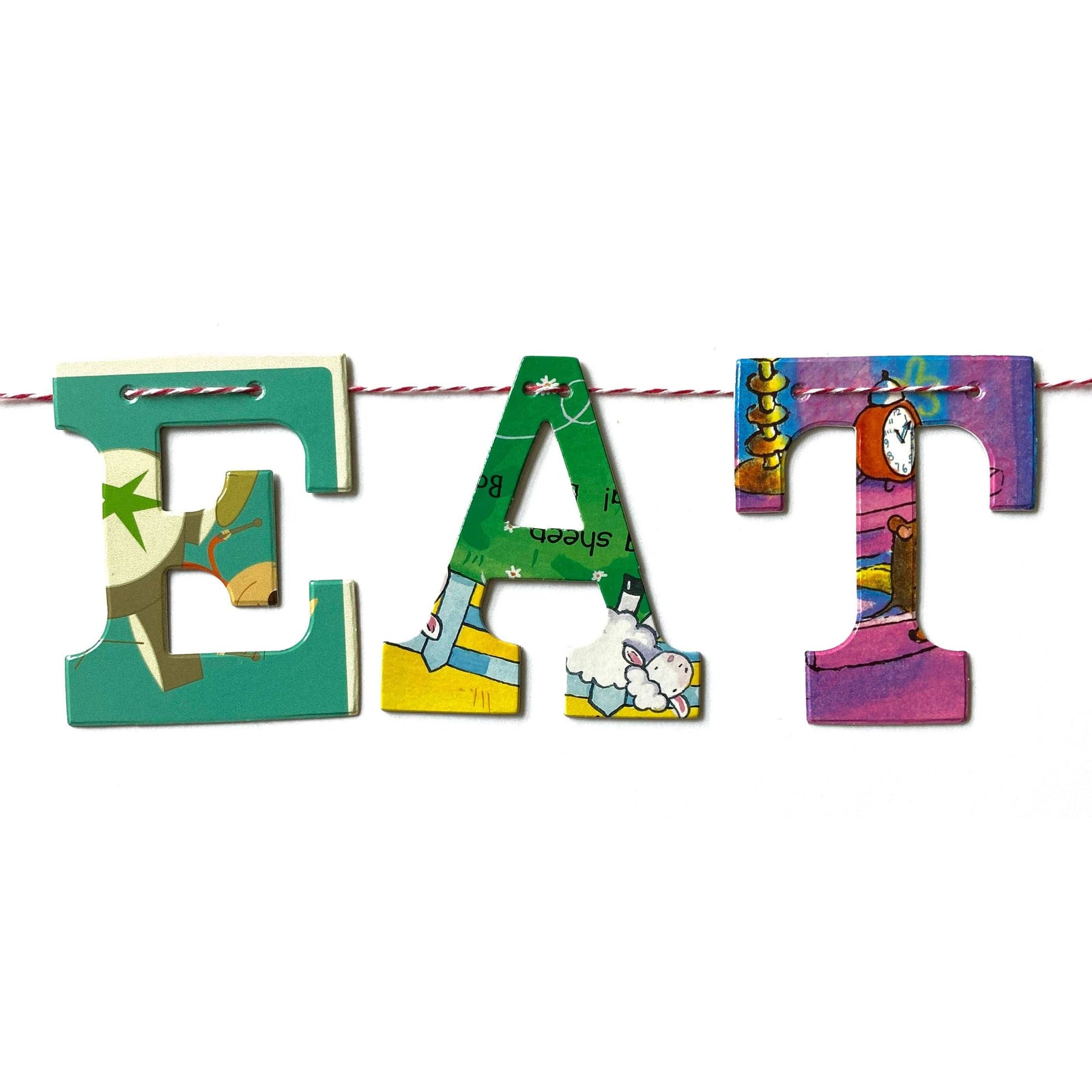 Phrase Garlands - EAT SLEEP READ BookGeek