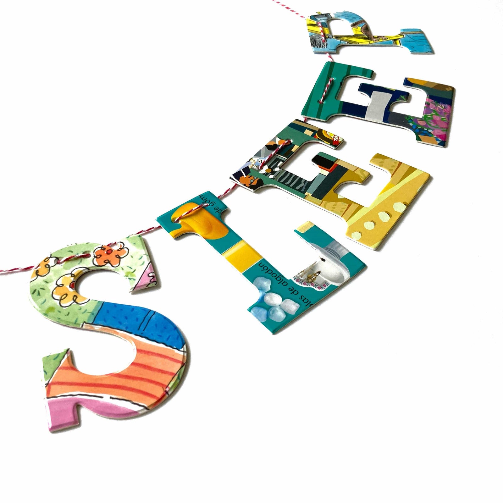 Phrase Garlands - EAT SLEEP READ BookGeek