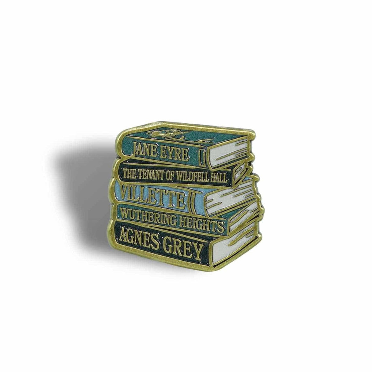 Pin Badge Bronte Sisters Book Stack BookGeek
