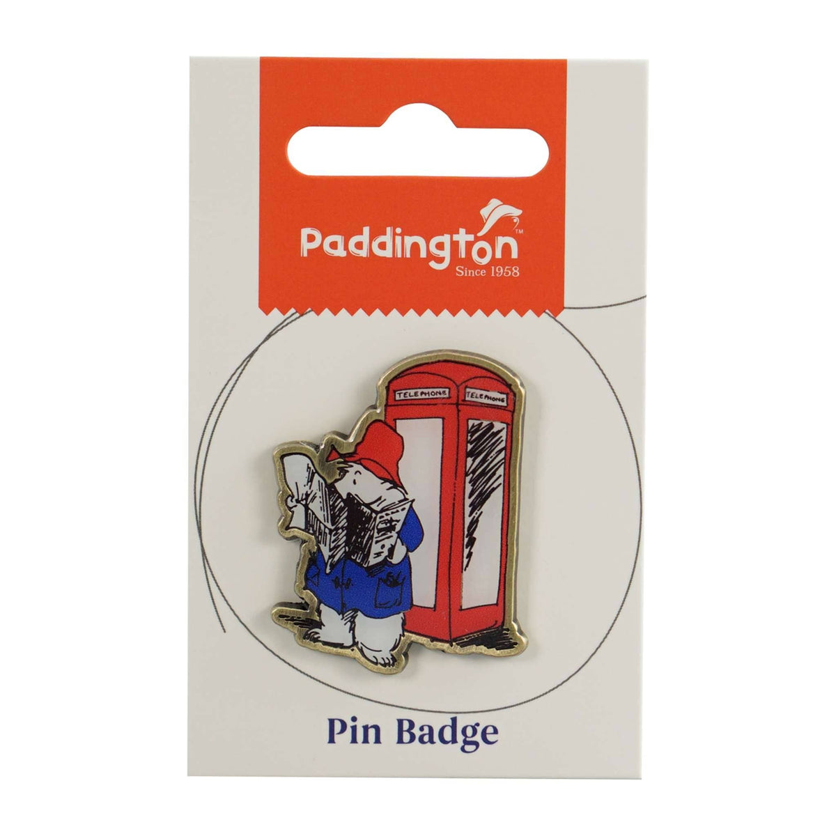 Pin Badge - Paddington (Phone Box) BookGeek