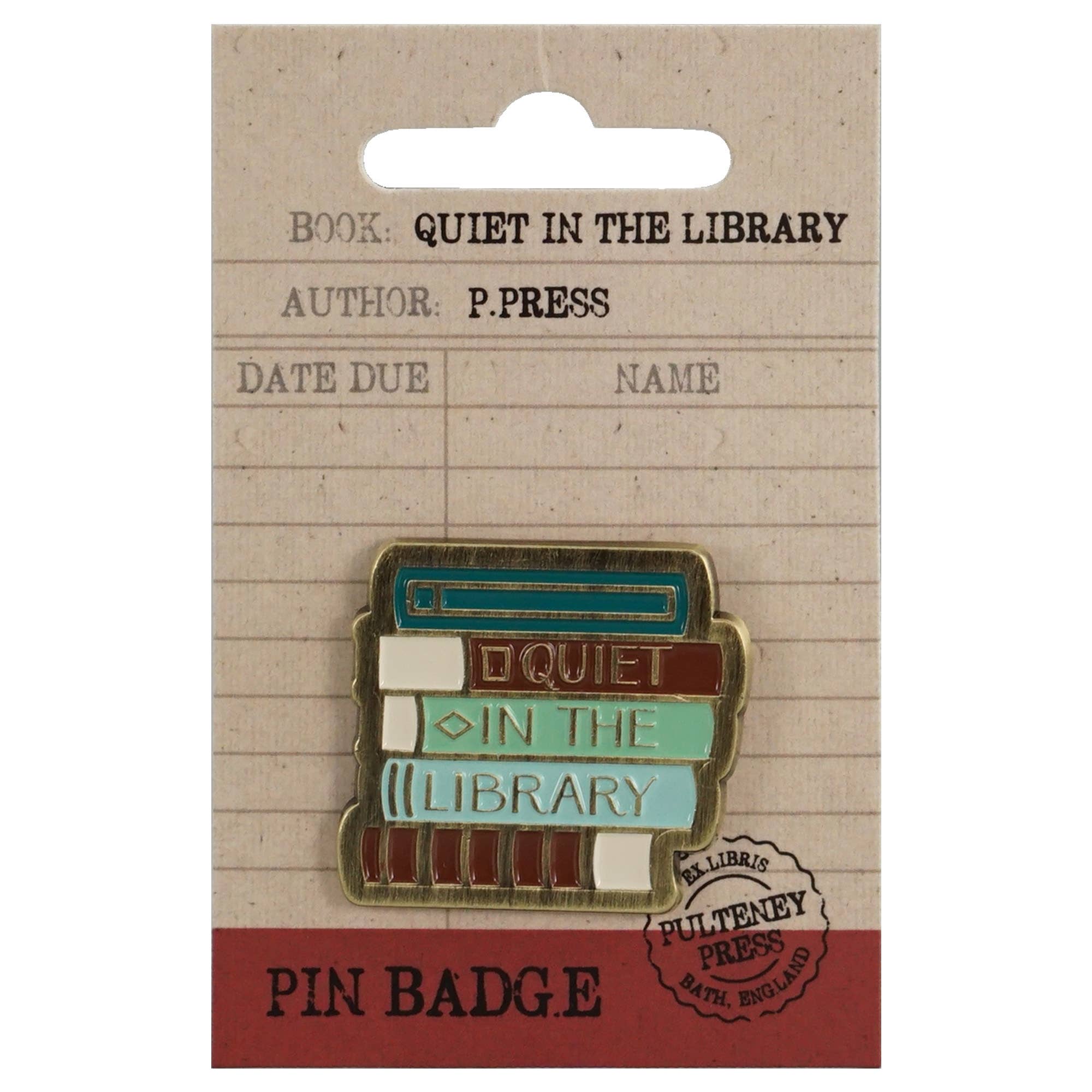 Library Book Pin New