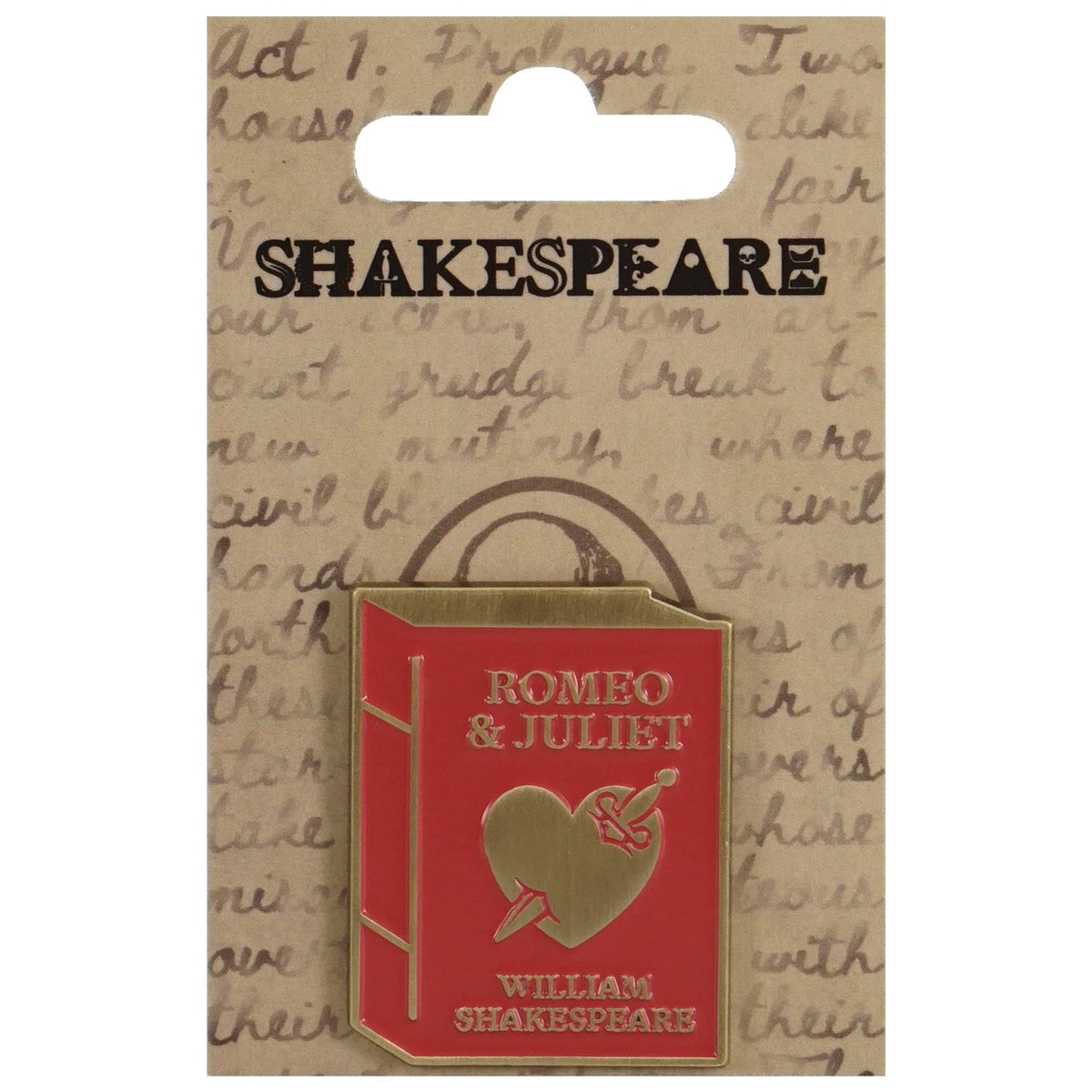 Pin Badge - Shakespeare (Romeo &amp; Juliet) BookGeek