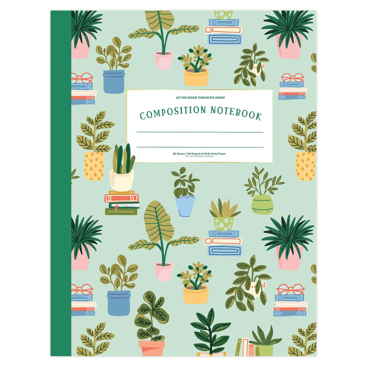 Plants &amp; Books Composition Notebook BookGeek
