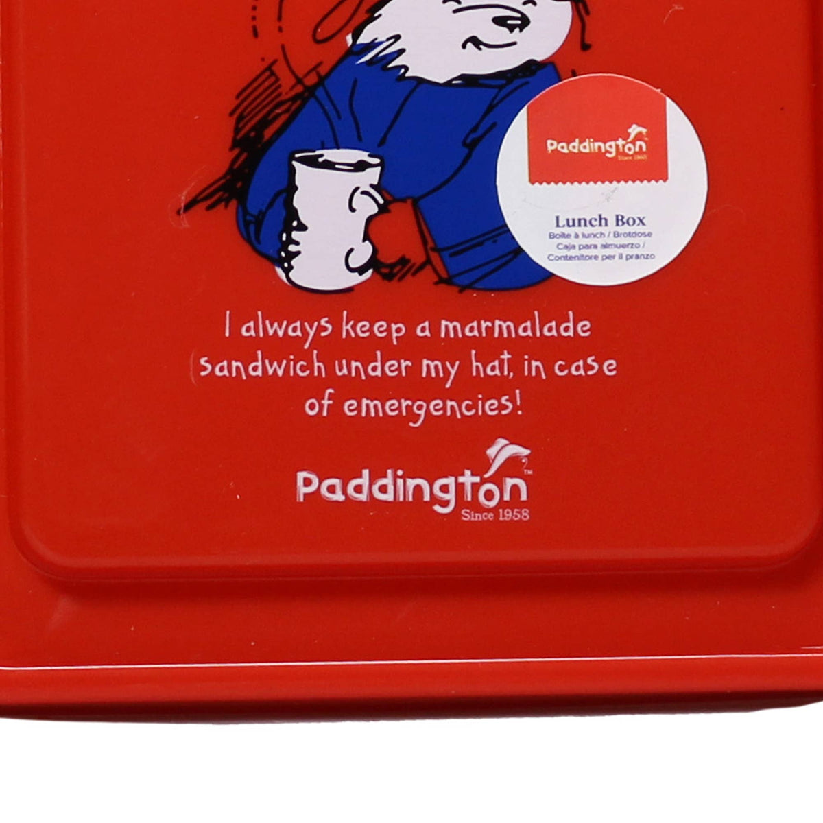 Plastic Lunch Box - Paddington Bear (Sandwich) BookGeek
