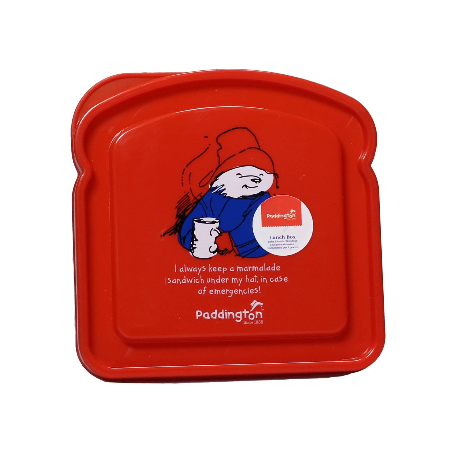 Plastic Lunch Box - Paddington Bear (Sandwich) BookGeek