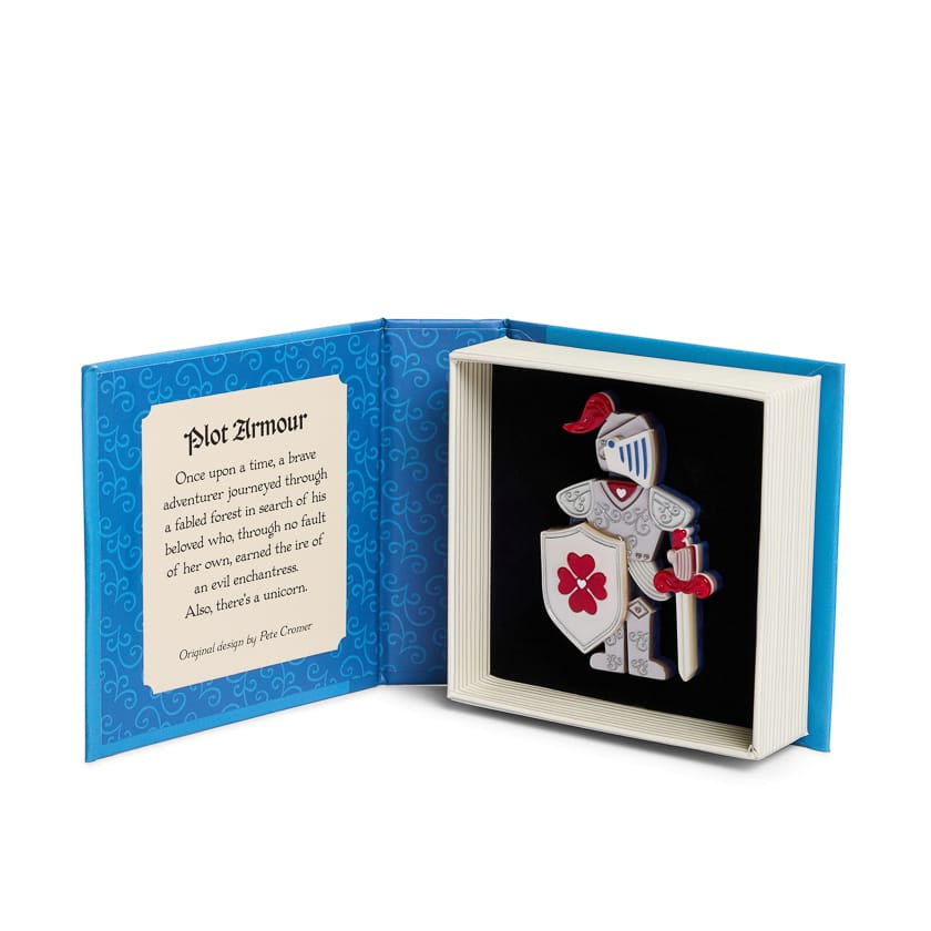 Plot Armour Brooch BookGeek