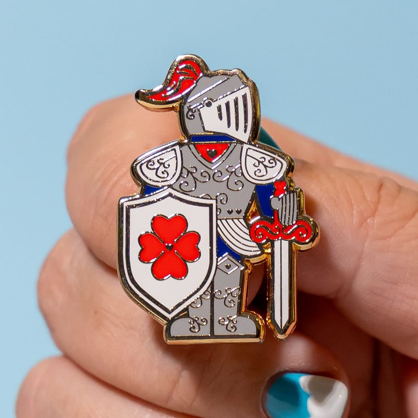 Plot Armour Enamel Pin BookGeek