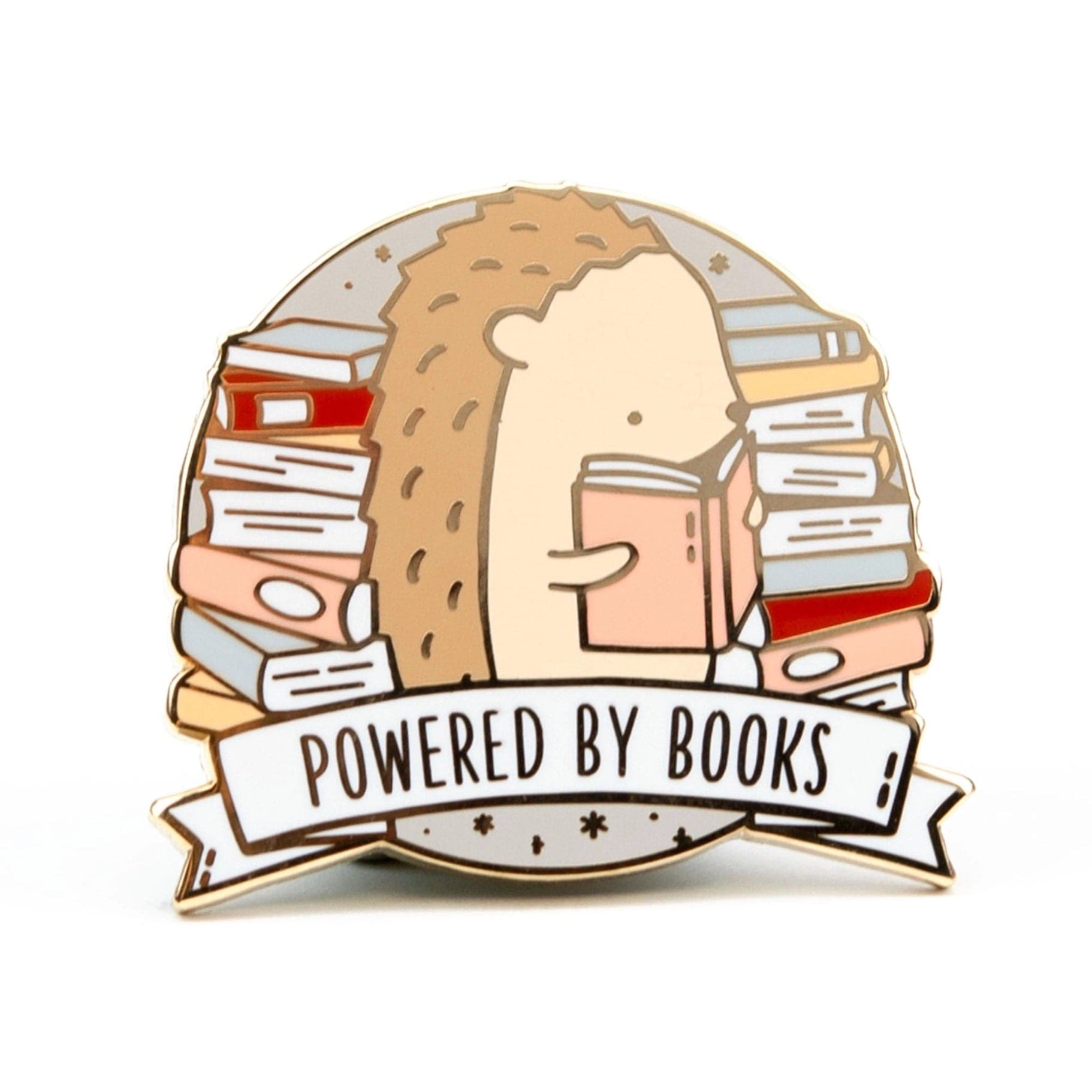 Powered by Books Enamel Pin BookGeek