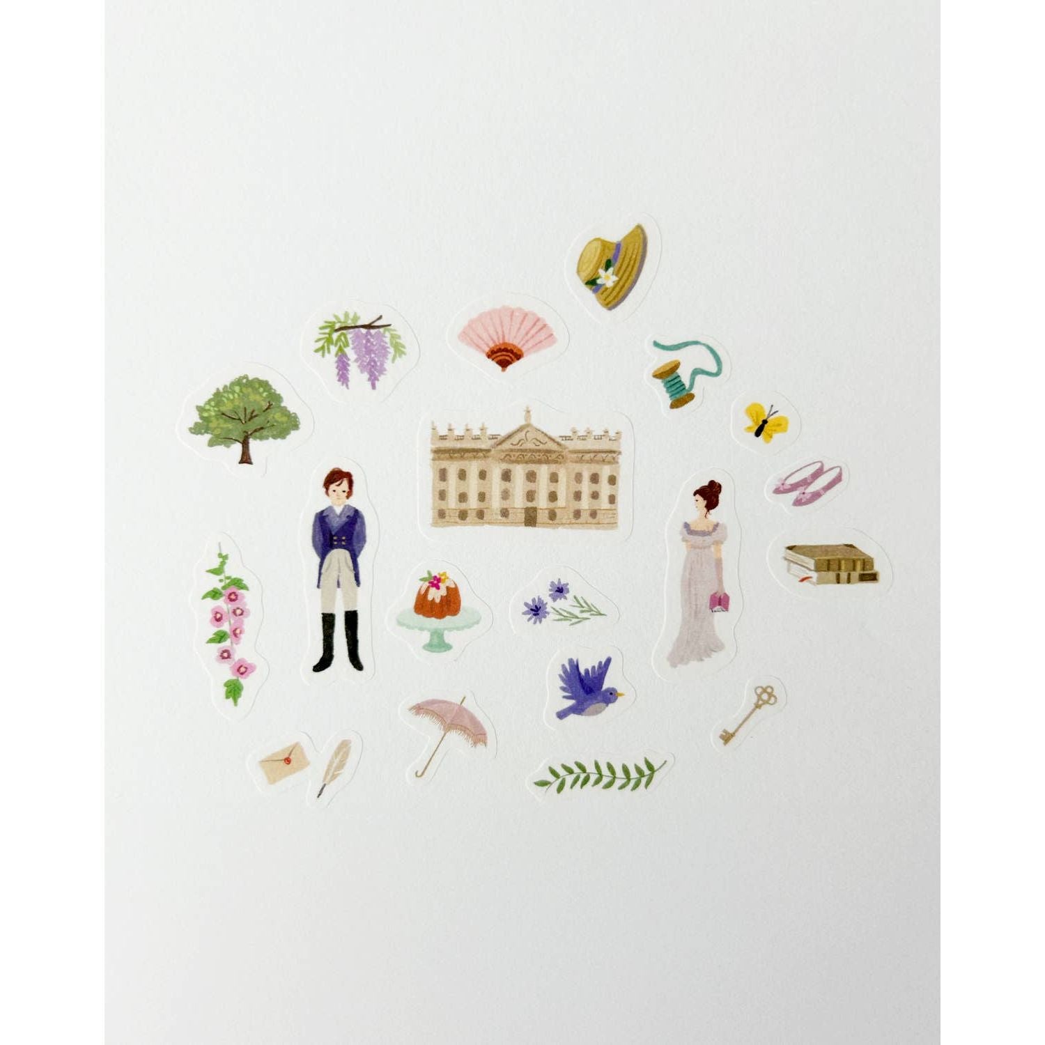 Pride and Prejudice Curious Library Washi Stickers BookGeek