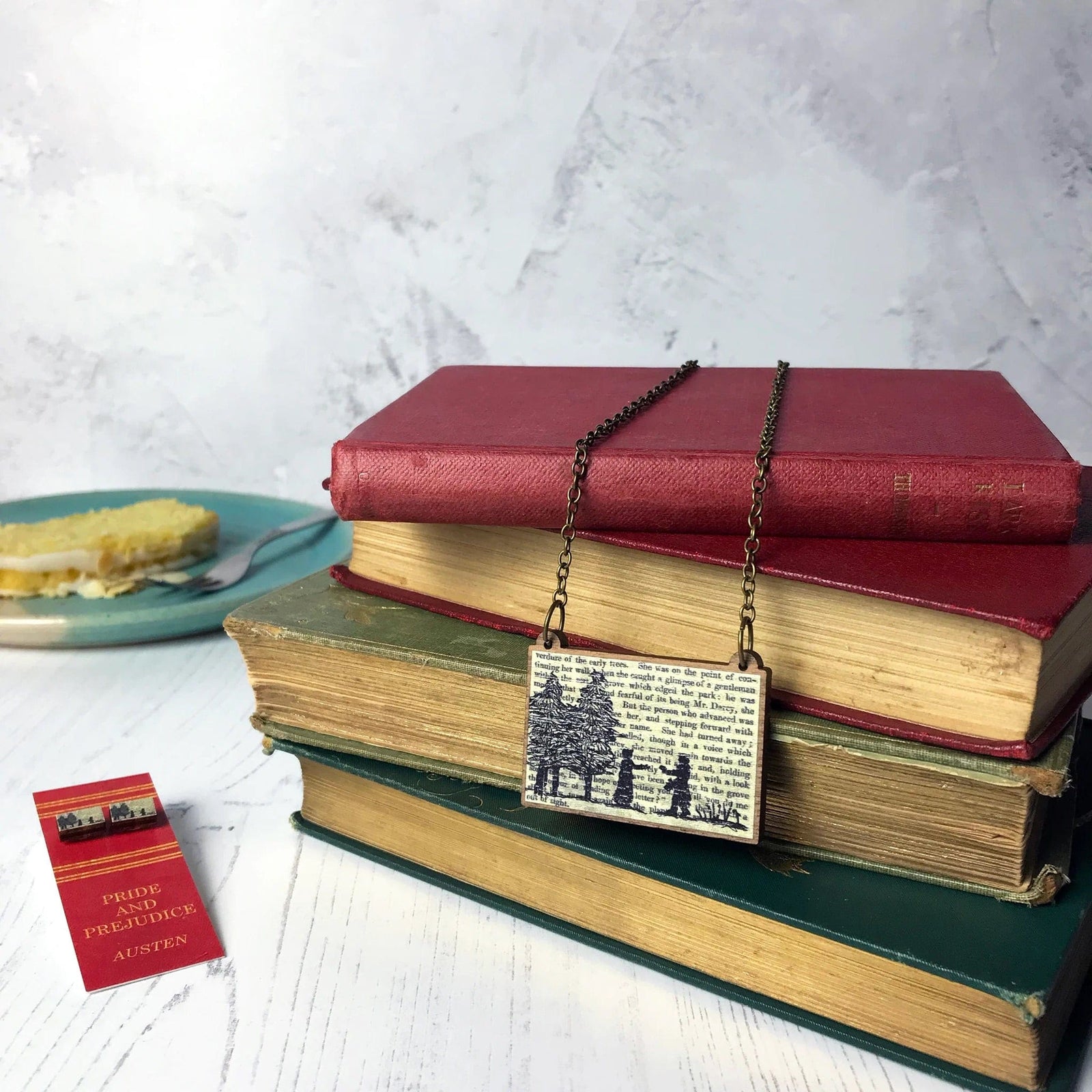 Pride and Prejudice Silhouette Necklace BookGeek