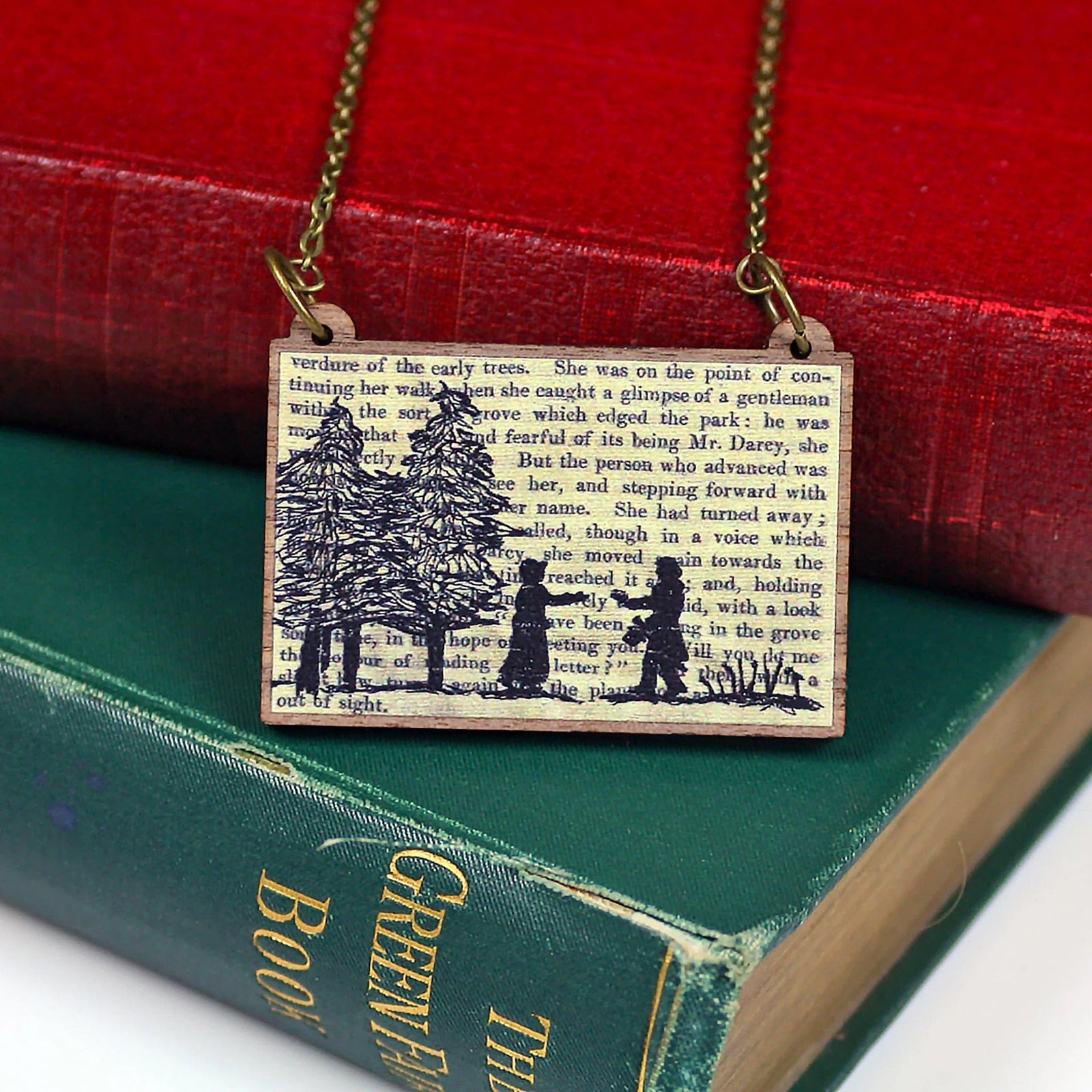 Pride and Prejudice Silhouette Necklace BookGeek