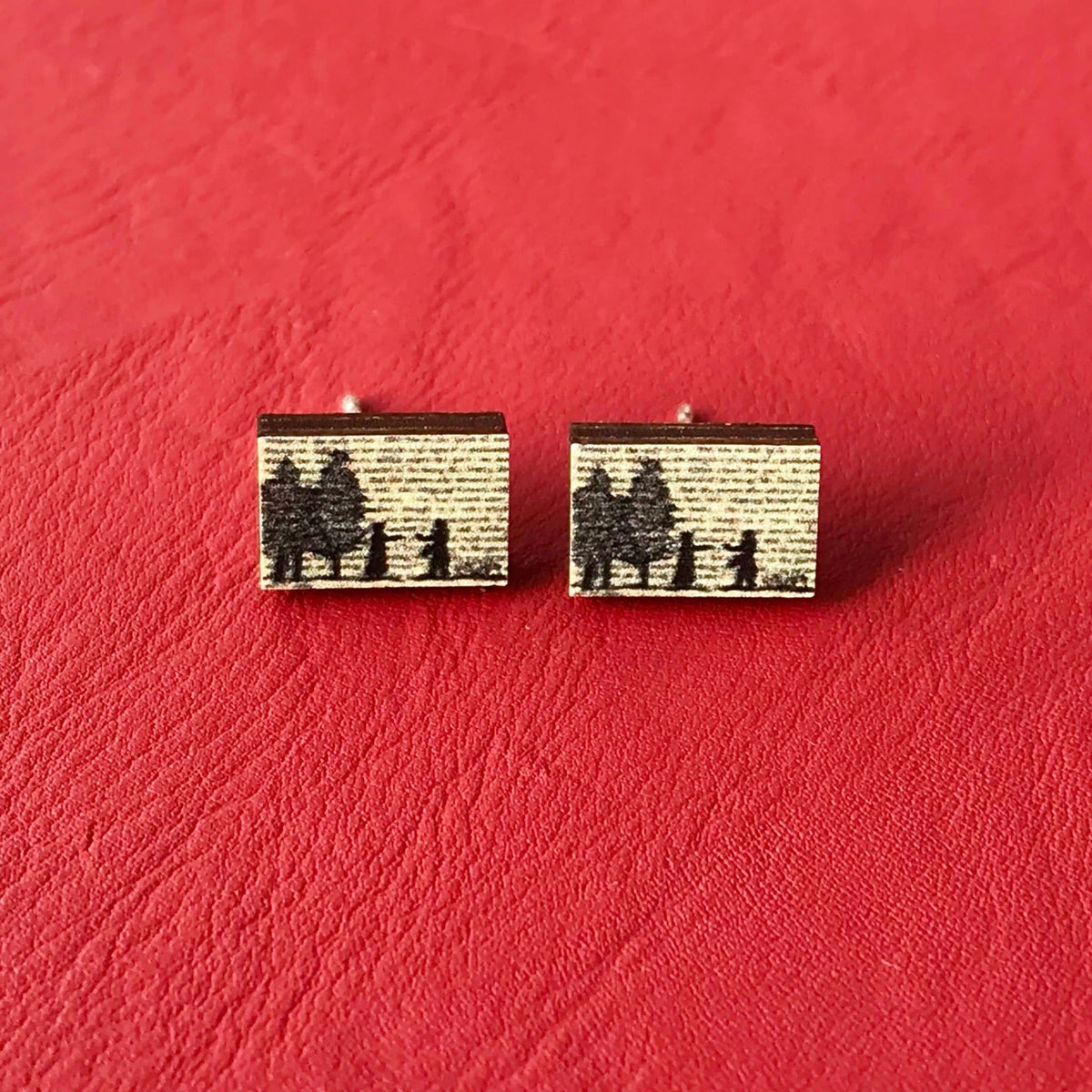 Pride and Prejudice Silhouette Stud Earrings BookGeek