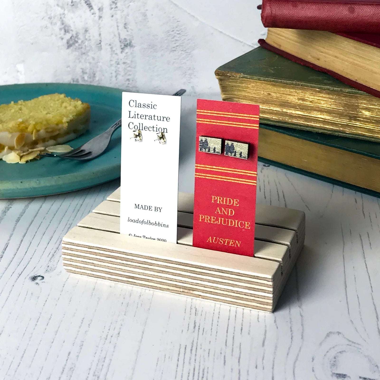 Pride and Prejudice Silhouette Stud Earrings BookGeek