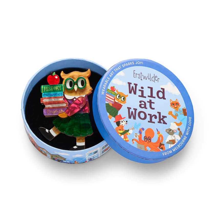Professor Hootsworth Brooch BookGeek
