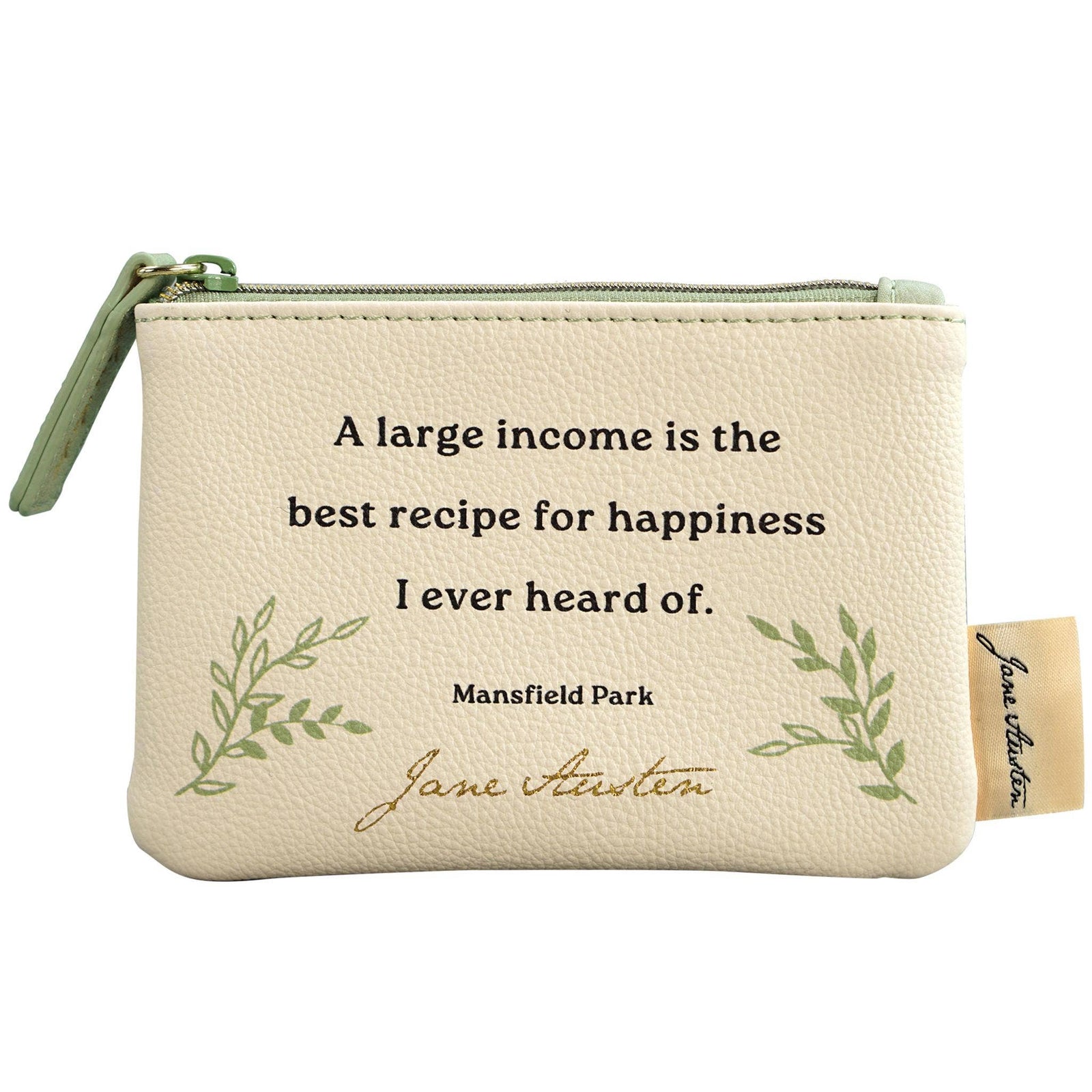 Purse Coin PU (3.5" x 5.1") - Jane Austen (Quote) BookGeek