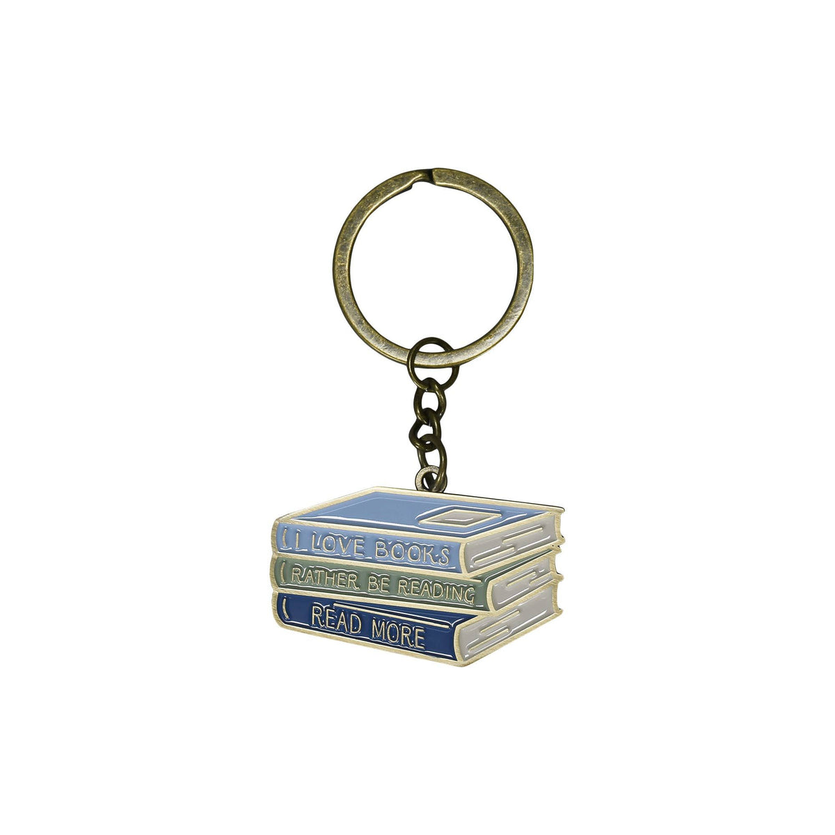 Rather Be Reading Metal Keyring BookGeek