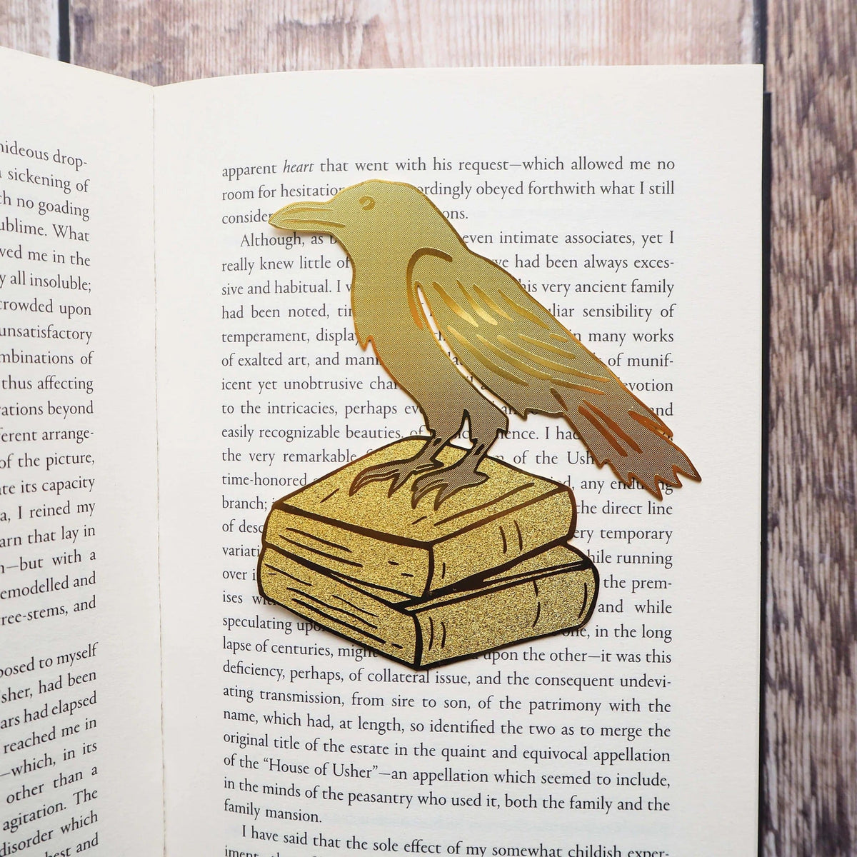 Raven Brass Bookmark BookGeek