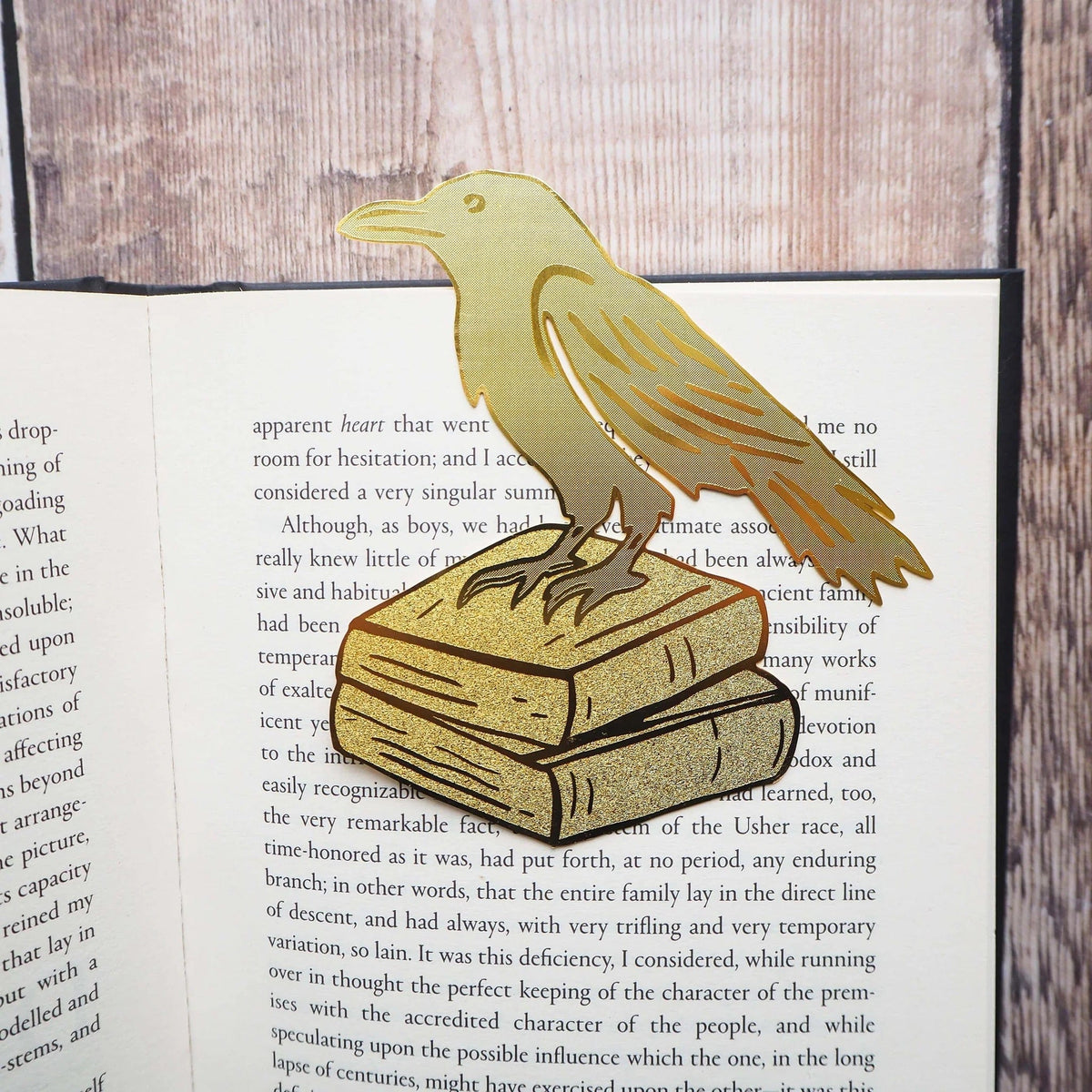 Raven Brass Bookmark BookGeek