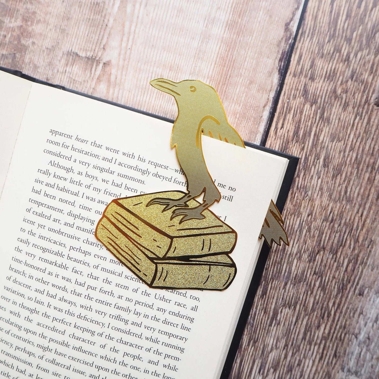 Raven Brass Bookmark BookGeek