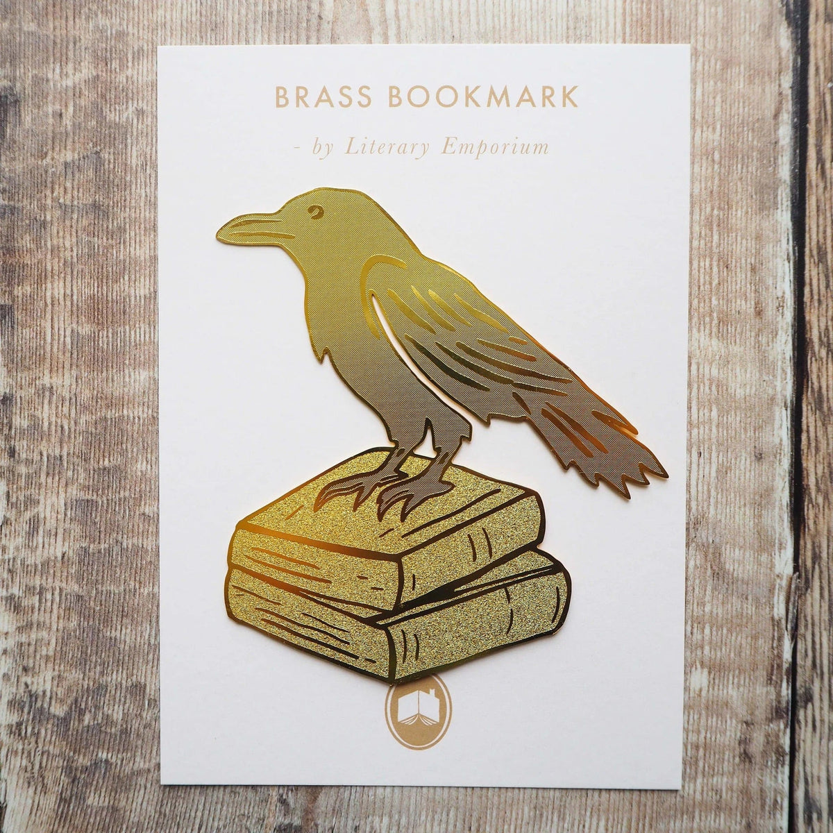 Raven Brass Bookmark BookGeek