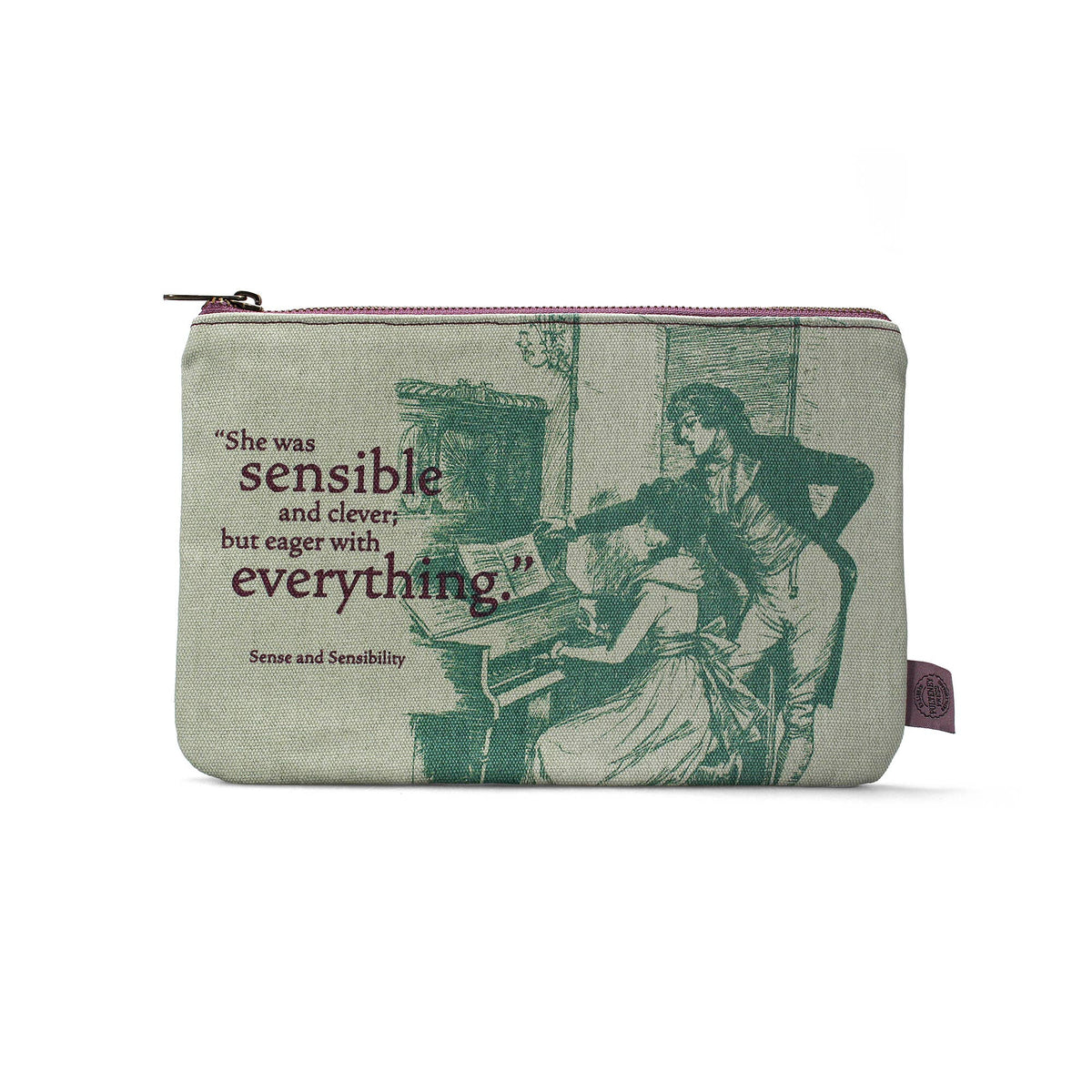 Recycled Cotton Pouch Jane Austen Sense and Sensibility BookGeek