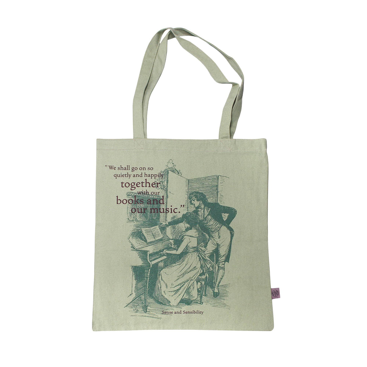 Recycled Cotton Tote Bag Jane Austen Sense and Sensibility BookGeek