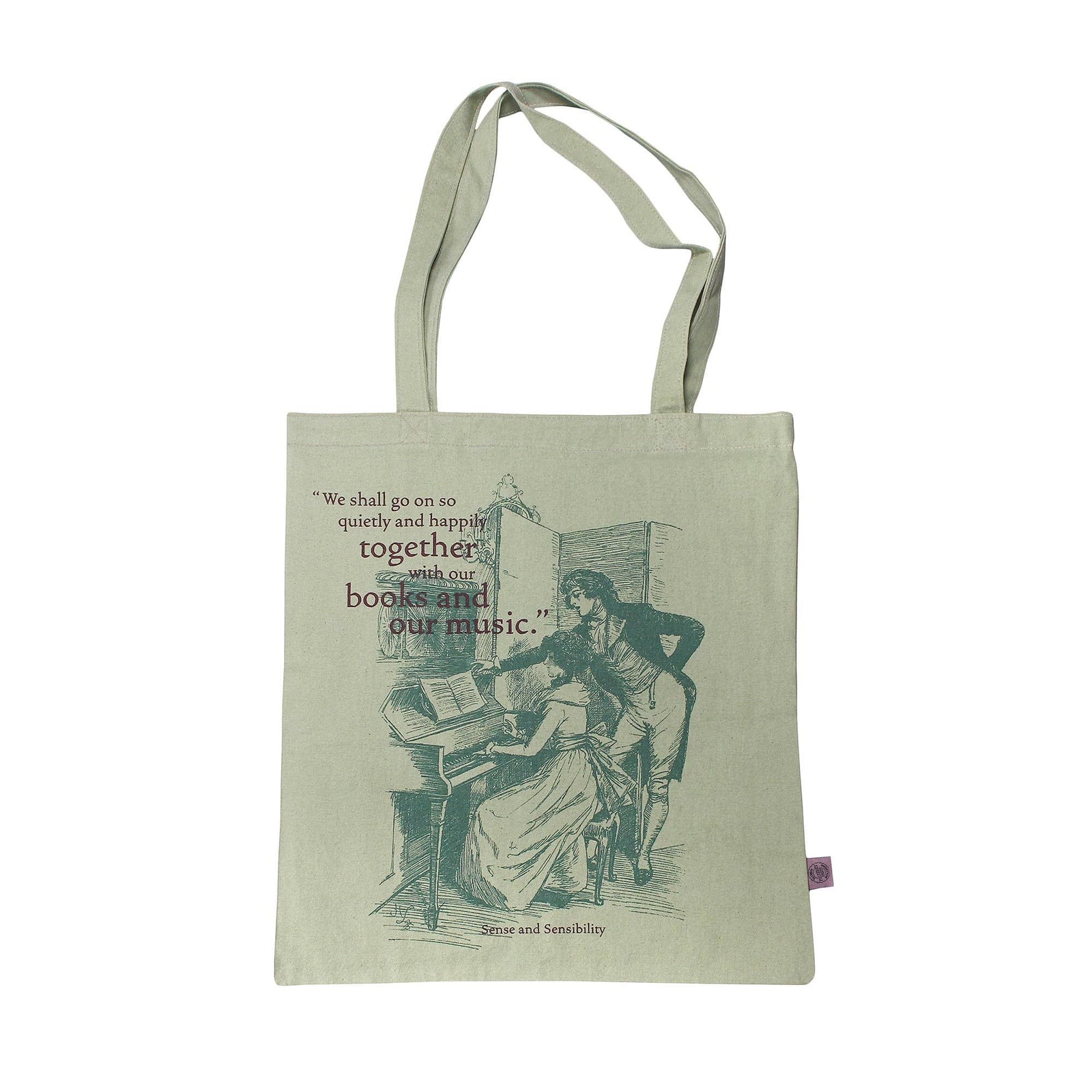 Recycled Cotton Tote Bag Jane Austen Sense and Sensibility BookGeek
