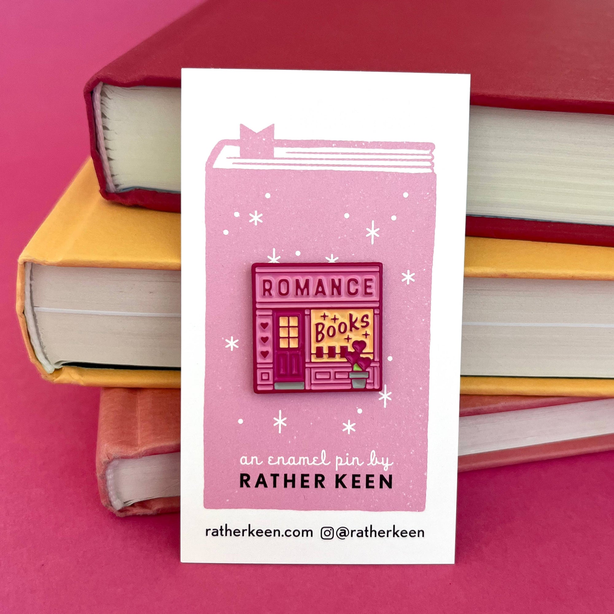 Romance Bookshop Enamel Pin BookGeek