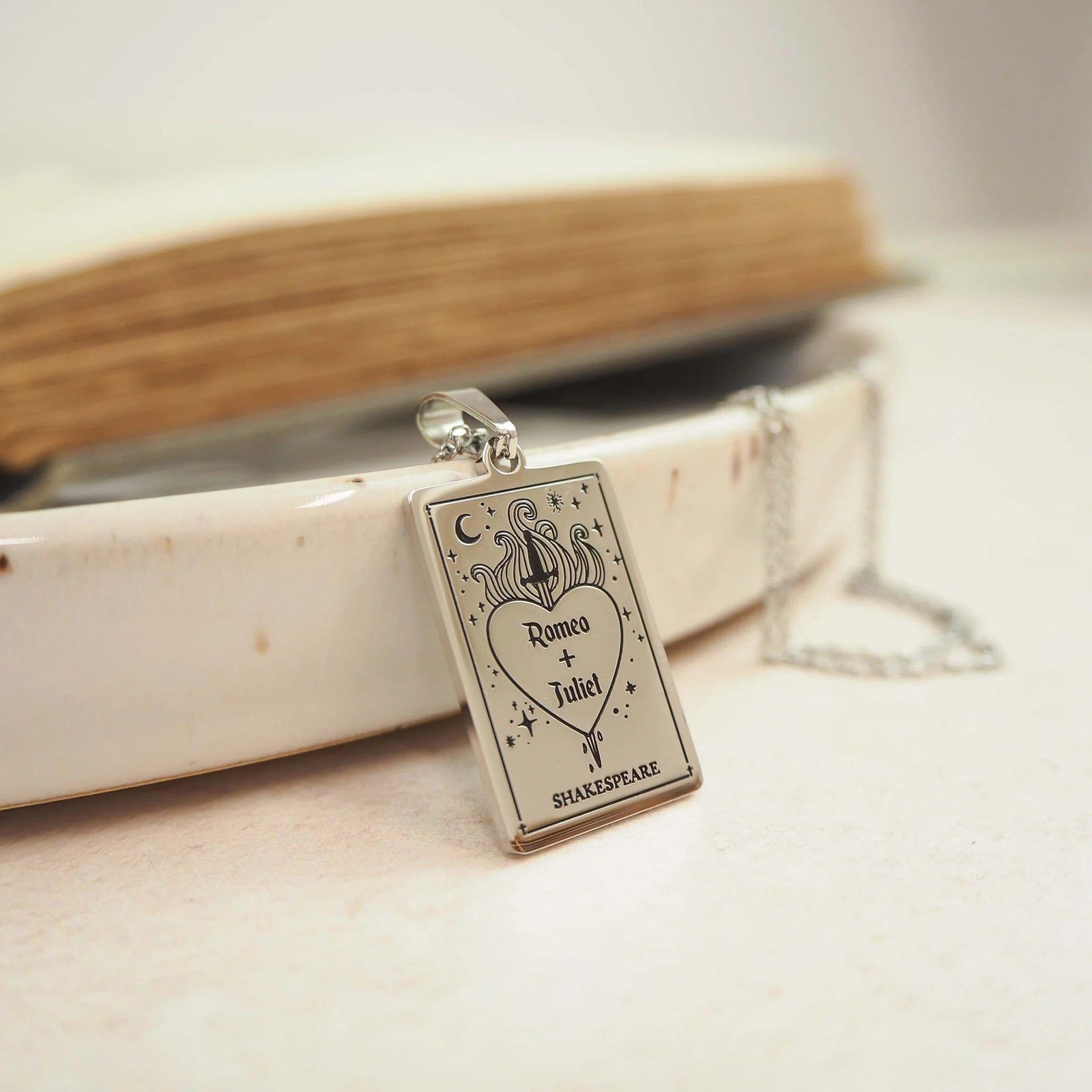 Romeo and Juliet Book Necklace BookGeek