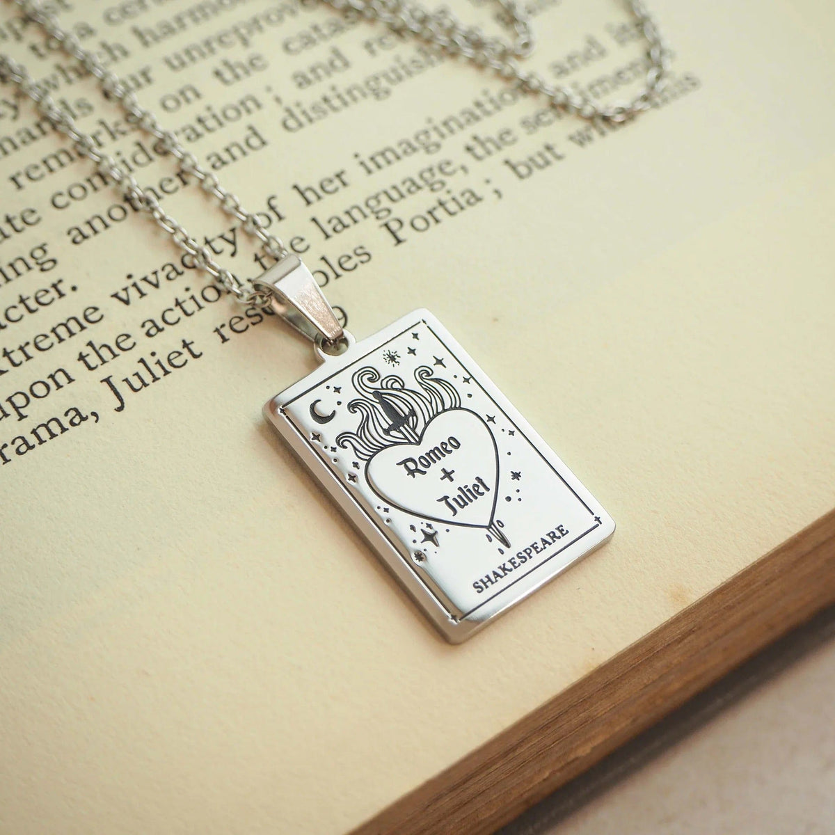 Romeo and Juliet Book Necklace BookGeek