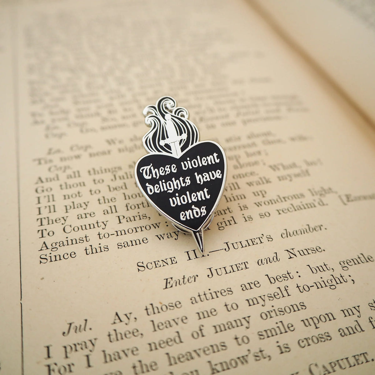 Romeo & Juliet Enamel Pin BookGeek