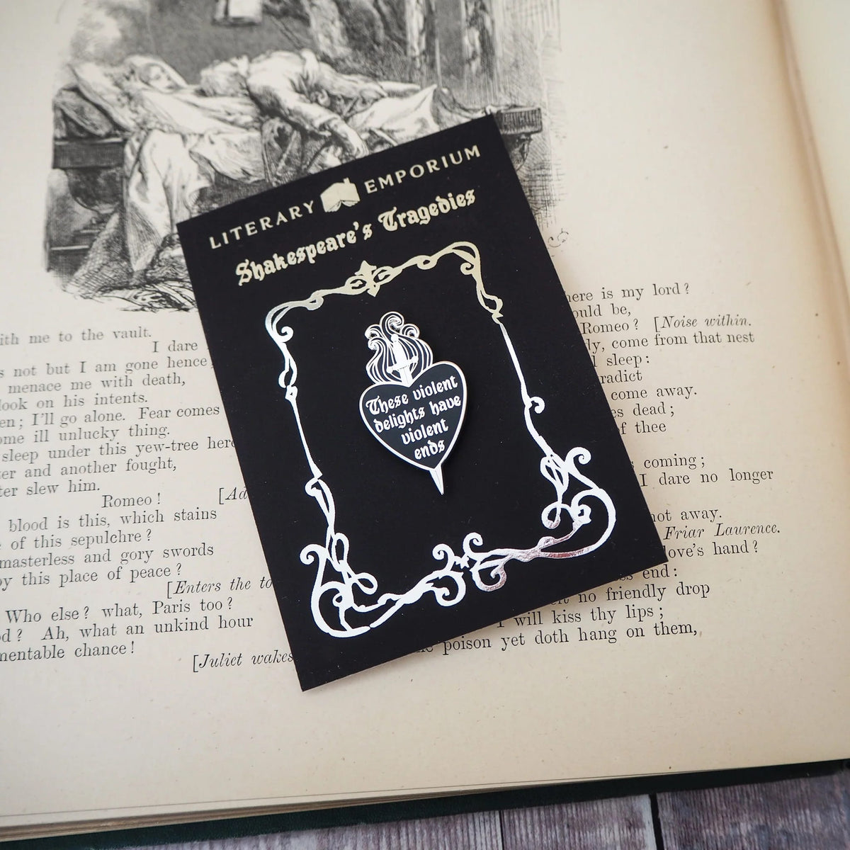 Romeo & Juliet Enamel Pin BookGeek