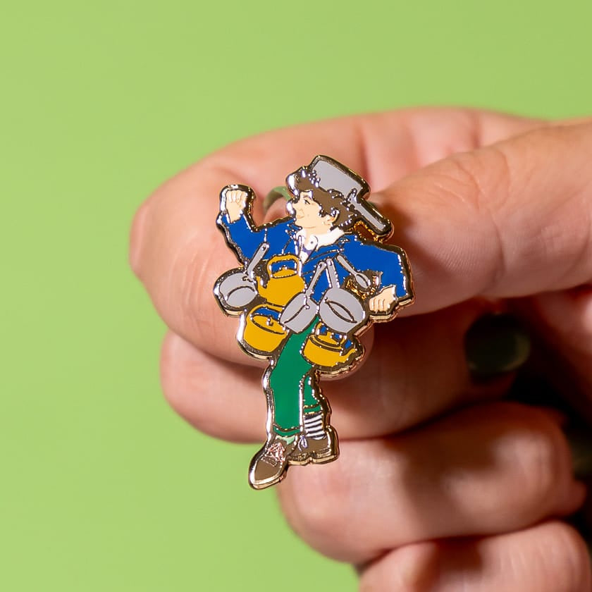 Saucepan Man Enamel Pin BookGeek