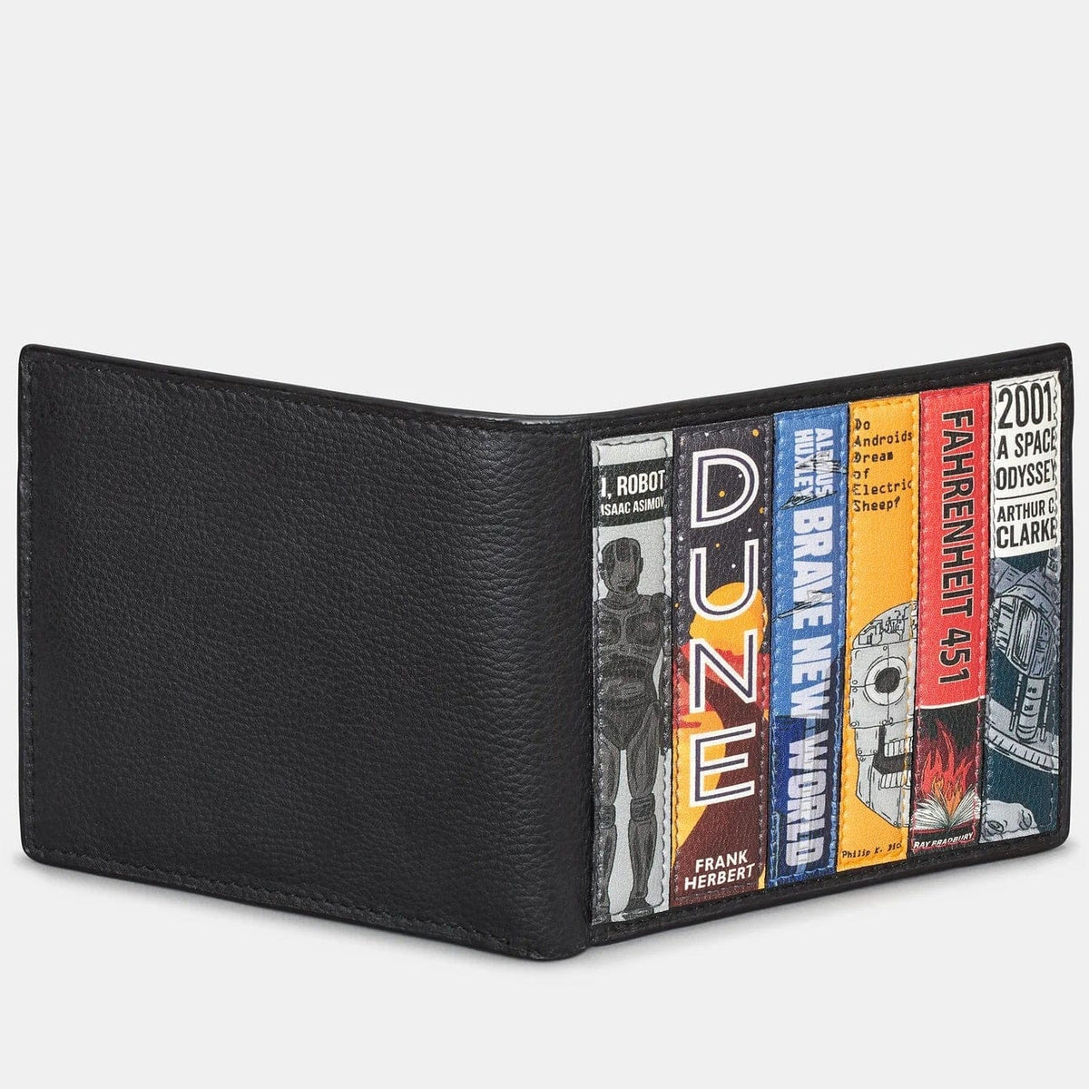 Sci-Fi Bookworm Black Leather Wallet BookGeek