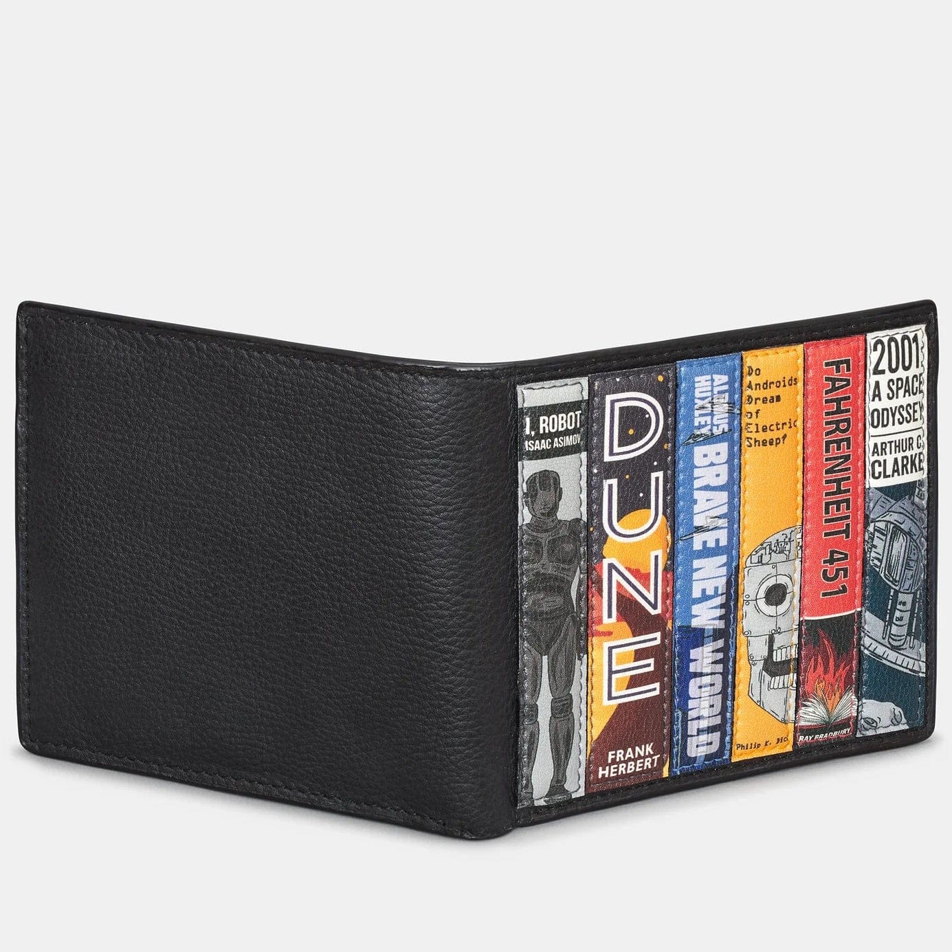 Sci-Fi Bookworm Black Leather Wallet BookGeek