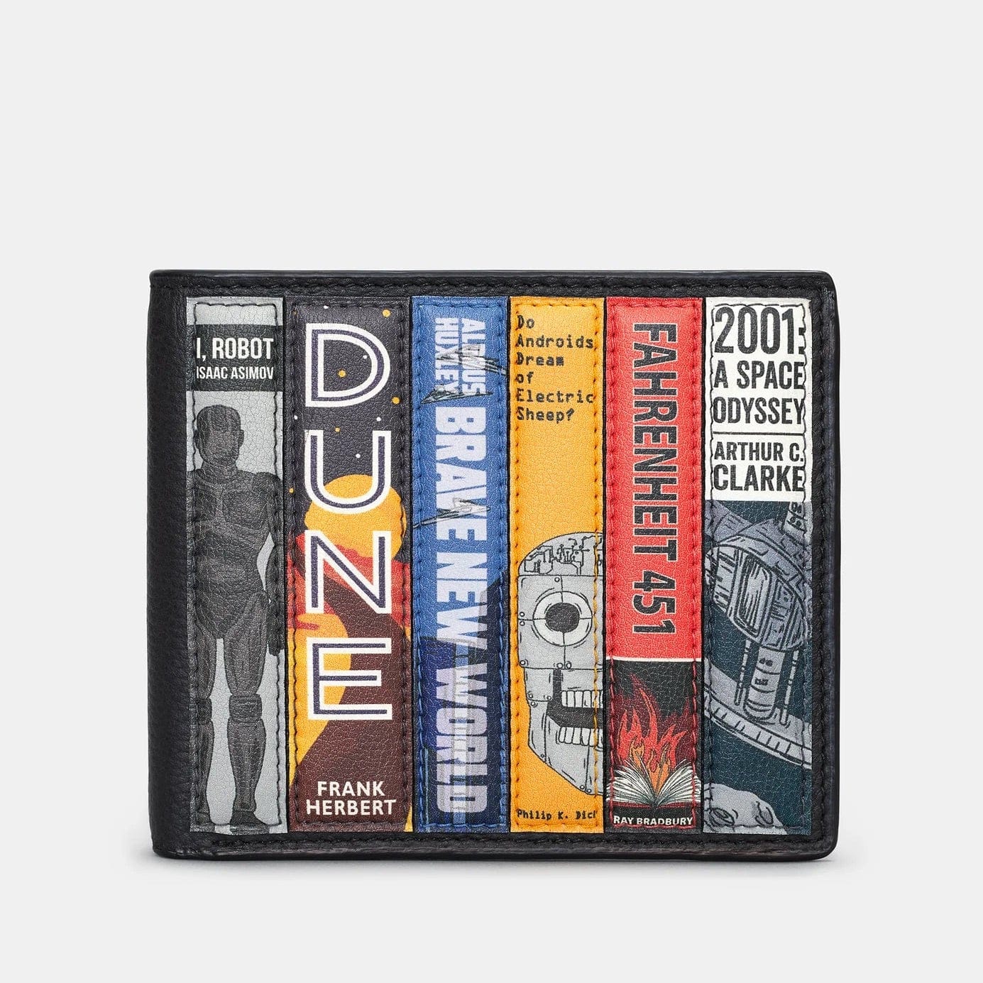 Sci-Fi Bookworm Black Leather Wallet BookGeek