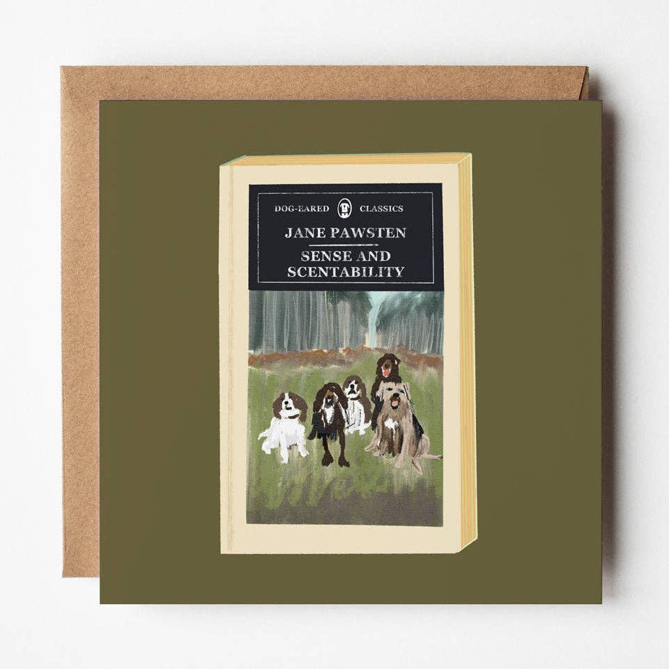 Sense and Scentability - blank greetings card BookGeek