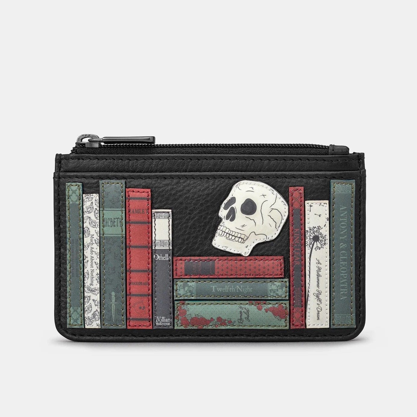 Shakespeare Bookworm Black Leather Card Holder BookGeek