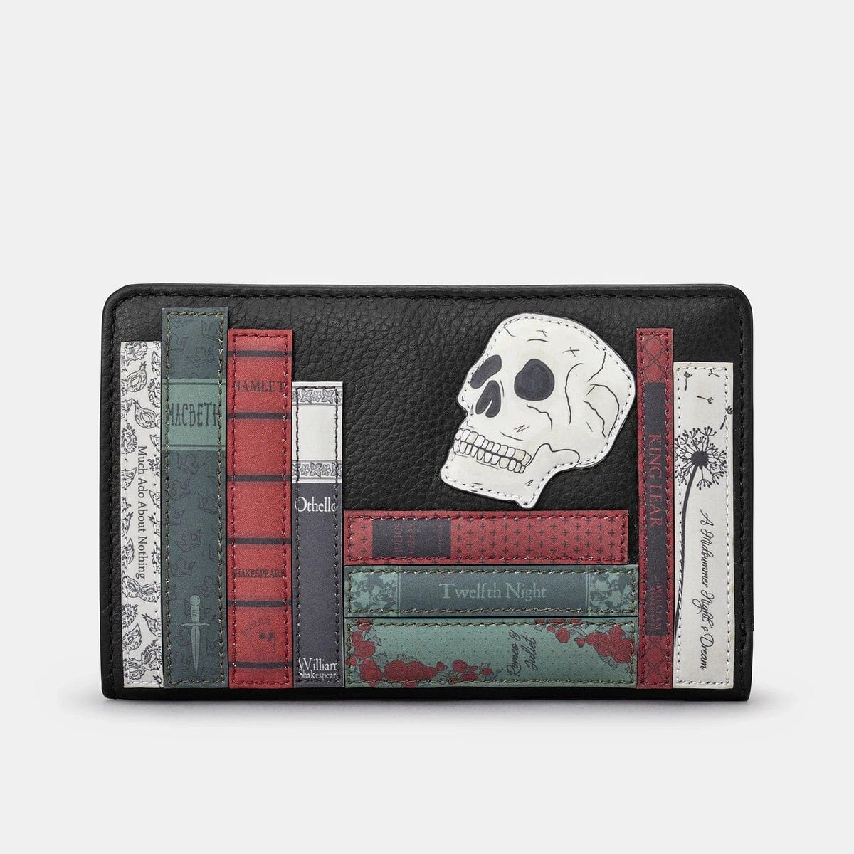 Shakespeare Bookworm Black Leather Purse BookGeek