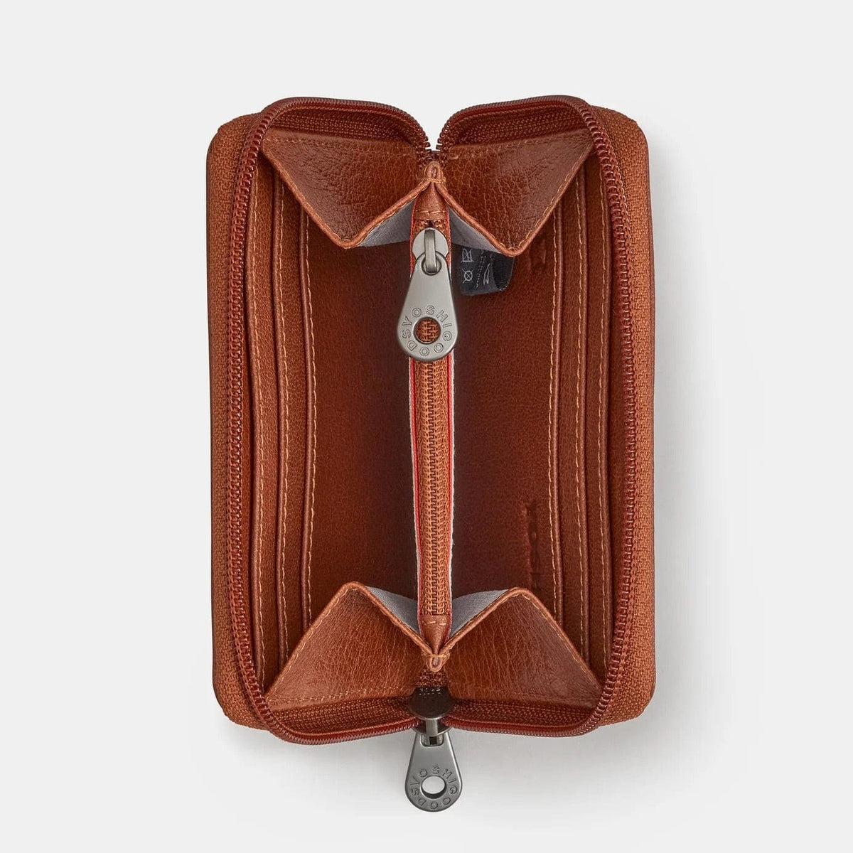 Shakespeare Bookworm Brown Leather Compact Zip Round Purse BookGeek