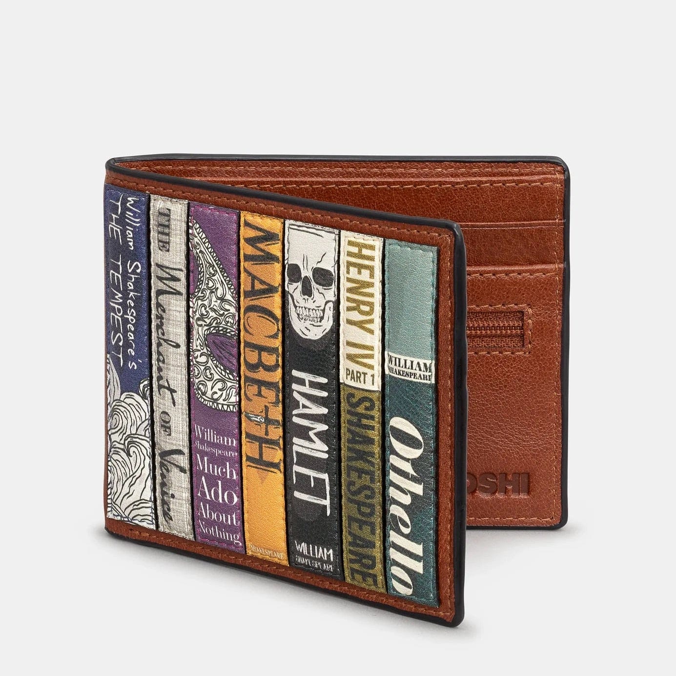 Shakespeare Bookworm Brown Leather Wallet BookGeek