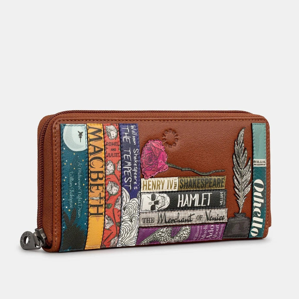 Shakespeare Bookworm Zip Around Purse BookGeek